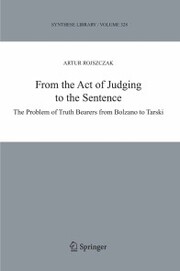 From the Act of Judging to the Sentence - Cover