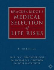 Brackenridge's Medical Selection of Life Risks - Cover