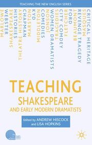 Teaching Shakespeare and Early Modern Dramatists - Cover