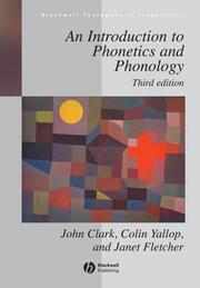 An Introduction to Phonetics and Phonology - Cover