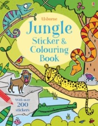 Jungle Sticker & Colouring Book