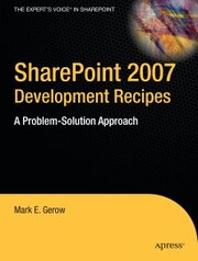 SharePoint 2007 Development Recipes - Cover