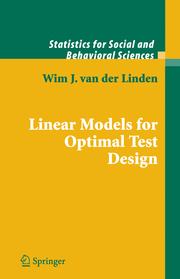 Linear Models for Optimal Test Design - Cover
