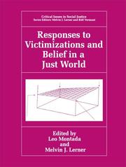 Responses to Victimization and Belief in a Just World