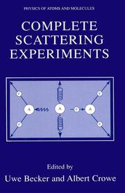 Complete Scattering Experiments - Cover