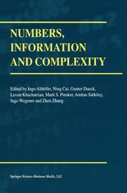 Numbers, Information and Complexity - Cover
