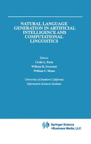 Natural Language Generation in Artificial Intelligence and Computational Linguistics - Cover