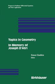 Topics in Geometry - Cover