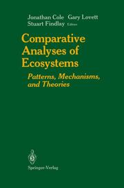 Comparative Analyses of Ecosystems - Cover
