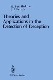 Theories and Applications in the Detection of Deception - Cover