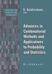 Advances in Combinatorial Methods and Applications to Probability and Statistics - Cover