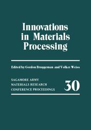 Innovations in Materials Processing - Cover