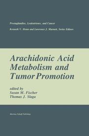 Arachidonic Acid Metabolism and Tumor Promotion - Cover