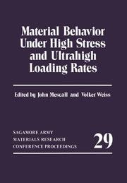 Material Behavior Under High Stress and Ultrahigh Loading Rates - Cover