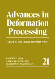 Advances in Deformation Processing - Cover