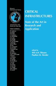 Critical Infrastructures State of the Art in Research and Application - Cover