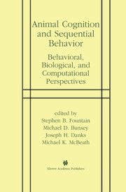 Animal Cognition and Sequential Behavior - Cover