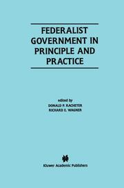 Federalist Government in Principle and Practice