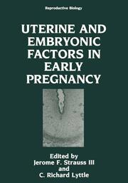 Uterine and Embryonic Factors in Early Pregnancy - Cover