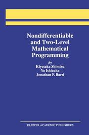 Nondifferentiable and Two-Level Mathematical Programming - Cover