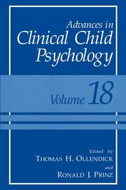 Advances in Clinical Child Psychology - Cover