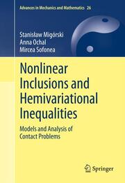 Nonlinear Inclusions and Hemivariational Inequalities - Cover