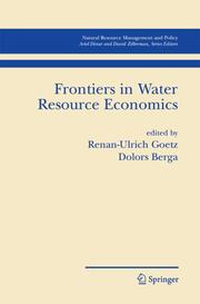 Frontiers in Water Resource Economics - Cover