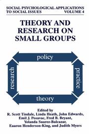 Theory and Research on Small Groups - Cover
