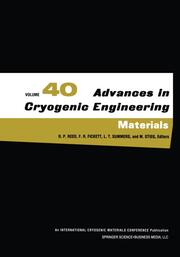 Advances in Cryogenic Engineering Materials - Cover
