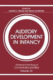 Auditory Development in Infancy - Cover