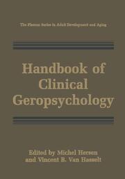 Handbook of Clinical Geropsychology