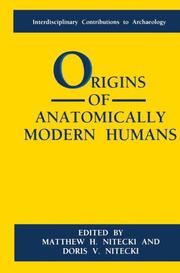 Origins of Anatomically Modern Humans - Cover