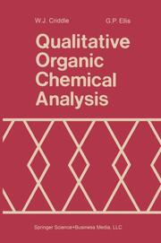 Qualitative Organic Chemical Analysis - Cover