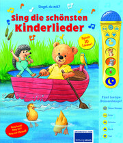 Sing die schönsten Kinderlieder - Mikrofonbuch - Pappbilderbuch mit abnehmbarem Mikrofon mit 5 lustigen Stimmklängen und 10 Melodien
