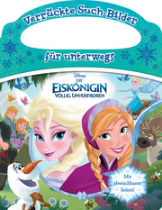 Disney Die Eiskönigin - Verrückte Such-Bilder für unterwegs - Wimmelbuch - Pappbilderbuch mit Stift und abwischbaren Seiten ab 3 Jahren