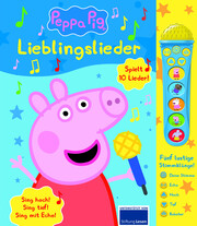 Peppa Pig - Lieblingslieder - Mikrofonbuch - Pappbilderbuch mit abnehmbarem Mikrofon mit 5 lustigen Stimmklängen und 10 Melodien - Peppa Wutz - Cover