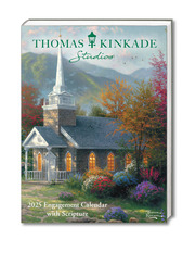 Thomas Kinkade: Engagement Calendar with Scripture 2025 - Cover