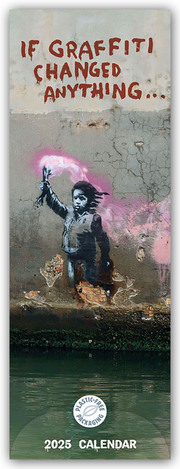 Banksy - If Graffiti Changed Anything 2025 - Slimline-Kalender - Cover