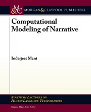 Computational Modeling of Narrative - Cover