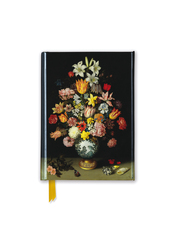 Premium Notizbuch DIN A6: Bosschaert the Elder, Stillleben - Blumen in Wan-Li-Vase