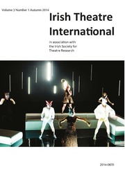 Irish Theatre International Vol. 3 No.1 Autumn 2014 - Cover