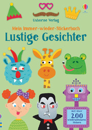 Mein Immer-wieder-Stickerbuch: Lustige Gesichter - Cover