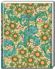William Morris - Wallflower - Wandtapete - Taschenkalender 2024
