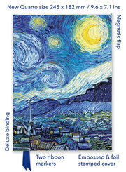 Premium Notizbuch Quartformat: Vincent van Gogh, Sternennacht
