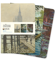 Dreier Set Mittelformat-Notizbücher: Claude Monet
