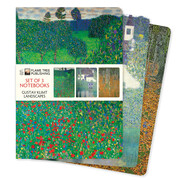 Dreier Set DIN-A5-Format-Notizbücher: Gustav Klimt, Landschaften