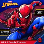 Pyramid - Spider-Man 2025 Familienplaner, 30x30cm, Monatskalender mit 6 Spalten für Termine & Events, Kalender mit Sticker Sheet, nachhaltig nur mit Papierumschlag