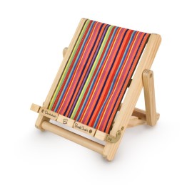 Bookchair Medium Streifen - Buchständer Tablethalter aus Holz
