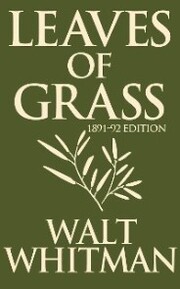 Leaves of Grass: 1891-1892 Edition - Cover