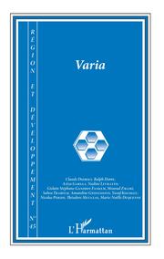 Varia (Région et développement 45)